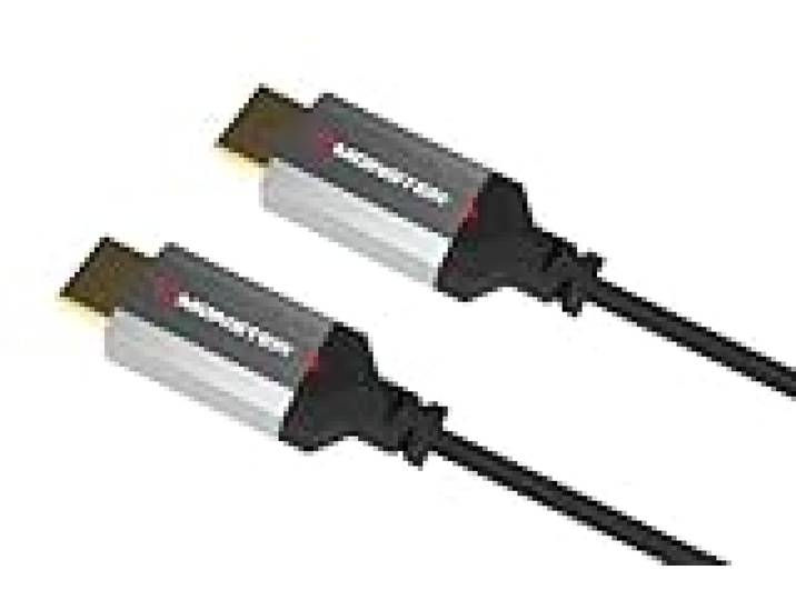 MONSTER - Câble HDMI - Résolution 4K - Vidéo HDR - Audio Return Channel - 22,5 GBPS - Vitesse Éclair - Triple Blindage - Homologué UL et CL3-1,80 Mètres - Noir