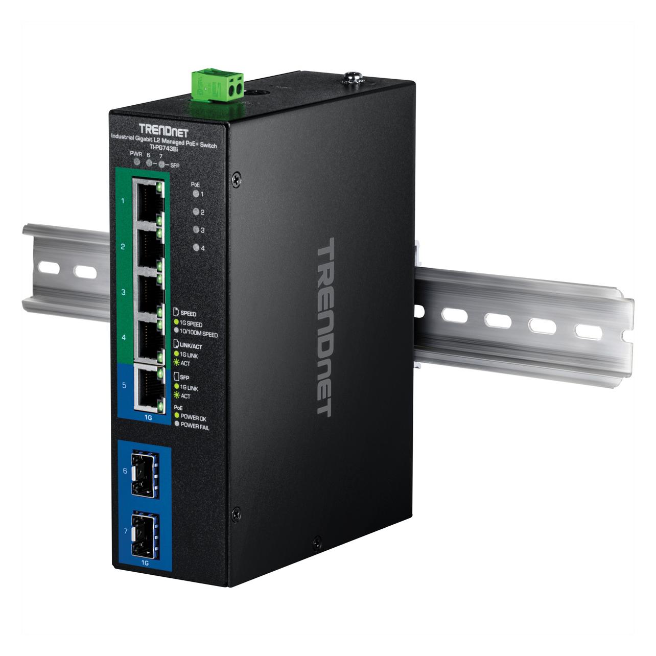 Trendnet 7-Port Industrial Gigabit L2 (7 Ports) (TI-PG743BI)