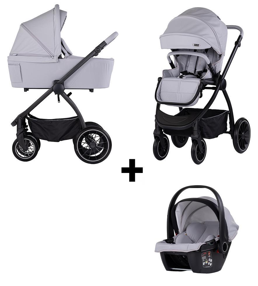 Chipolino Kombikinderwagen 3 in 1 Prestige Babywanne Rucksack i-Size Babyschale