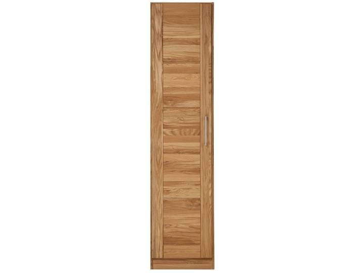 Lomadox Kleiderschrank NORDDEICH-137 Wildeiche massiv, 1 Tür, Einlegeboden, Kleiderstange, 49/207/60 cm