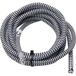 Kopp 151502044 Textilleitung, rund, 2-adrig, 2m, schwarz/weiß  - 10 Stück