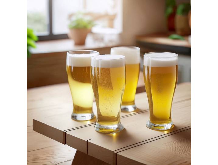 4er-Set Biergläser aus Kunststoff, 520 ml
