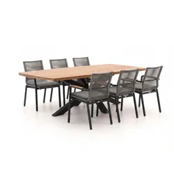 Bellagio Marudo/Induno dänisch oval 240 cm Gartenmöbel-Set 7-teilig stapelbar
