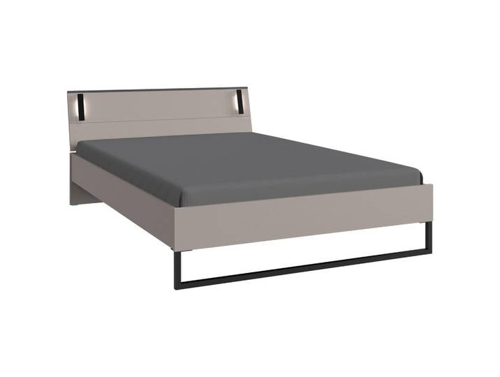 Carryhome Bett, Graphit, Sahara, Metall, F, 140x200 cm, Made in Germany, Schlafzimmer, Betten, Einzelbetten