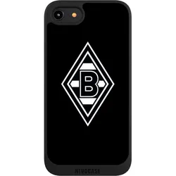 Nivocase Handyhülle für Apple iPhone 7 Hülle NIVOpure Case Schwarz Borussia Mönchengladbach Gladbach Wappen (Apple iPhone 7), Smartphone Hülle, Schwarz