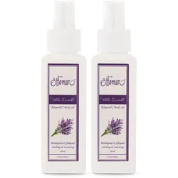 2er-Set Lavendel Körperöl 100ml - Entspannendes, beruhigendes Hautöl für Wellness & tägliche Pflege - Fördert sanftes Einschlummern - Schadstofffrei