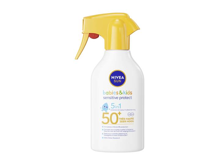 NIVEA SUN Sensitive Bébés &amp; Enfants Spray de protection solaire SPF 50+ - 250 ml