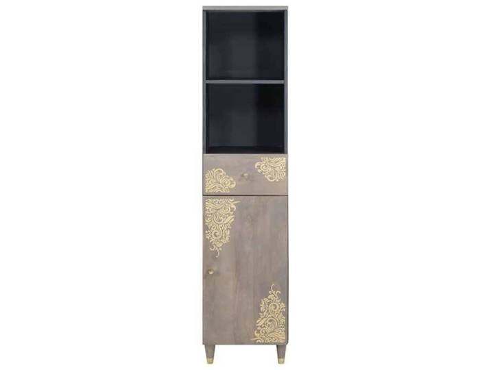 Placard Séjour - Gris - Armoire penderie - Organisateur de Salon - de salle de bain avec tiroir Gris 38x33x160cm LH7942457