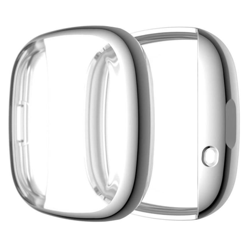 Cover-Discount Fitbit Versa 3 / Sense - Gummi Schutz Case silber (680700155C)