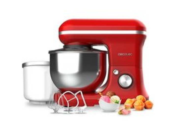 Cecotec Batteur Mélangeur Cecomixer Merengue 5L 1200 Ice-Cream Rouge. 1200 W Bol en Acier Inoxydable de 5 L et Accessoires
