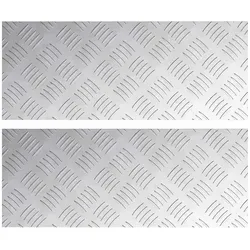 vidaXL Stufenmatten 2 stk. 50 x 20 cm Silber Aluminium Rechtwinklig