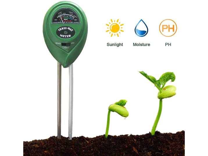 Ferrarium.nl 3 in 1 Bodem Meter - PH meter - Vocht meter - Licht meter - Vochtigheidsmeter - Vochtmeter planten - Ferrarium.nl vochtmeter