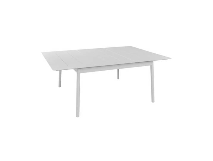 Table Dublin en aluminium - blanc - 140/200 x 140 cm