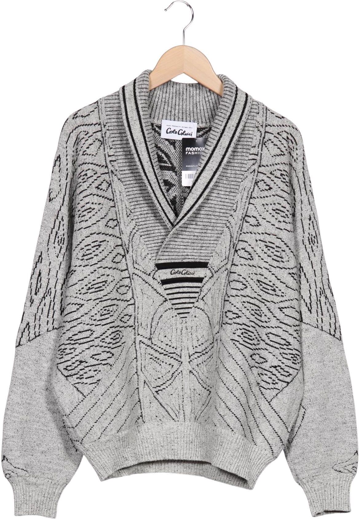 Carlo Colucci Herren Pullover, Grau, Gr. Xxl, Schurwolle / Synthetik - Second Hand