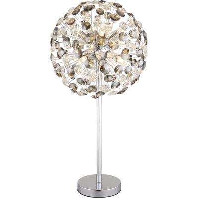 GLOBO LIGHTING Tischleuchte "KATRINA", silber (verchromt), Ø 35cm H: 65cm, 1 Stk., Leuchten, Tischlampe Nachttischlampe Deko-Tischleuchte Schlafzimmer, Tischleuchte