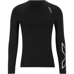2XU, Herren, Funktionsshirt, Ignition Compression Long Sleeve (XXL), Silber, Schwarz