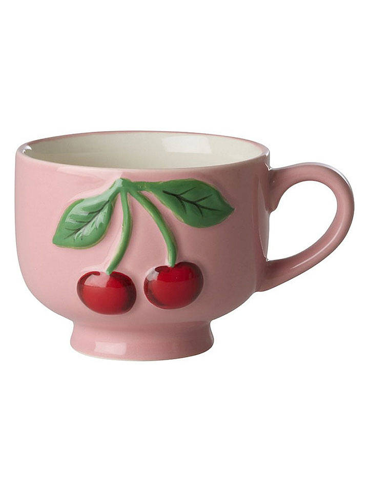 Rice Kaffeetasse "Cherries" in Rosa - 250 ml - onesize