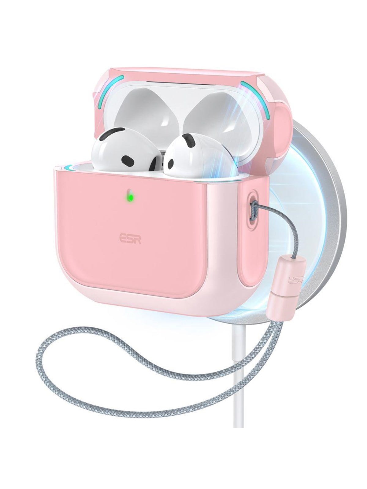ESR Orbit Halolock MagSafe case for AirPods 4 - pink