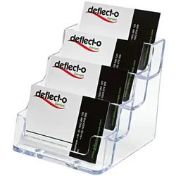 deflecto Visitenkartenständer »deflecto®« 4 Fächer, 9.9x9x9.5 cm