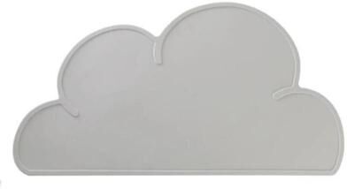 Uplifted Finds Silicone Cloud Shaped Pet Feeding Placemat grey