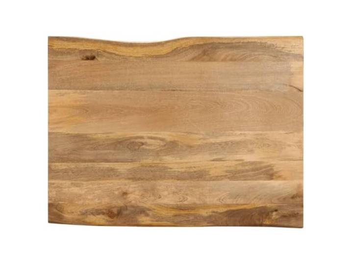PTUGUOF Tischplatte Massivholz Mango 110x80x2,5 cm Baumkante Naturholz, Vielseitig Kombinierbar, Feucht Abwischbar, Einzelstück