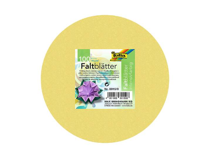 Folia Faltblätter Rund 15 cm 70 g/m²