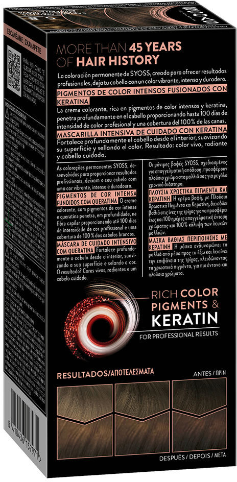 Syoss Permanent Color #5.8-Castaño Avellana