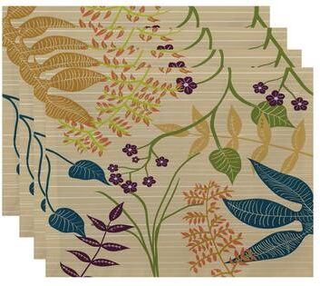 E by Design Botanical Floral Print Placemats