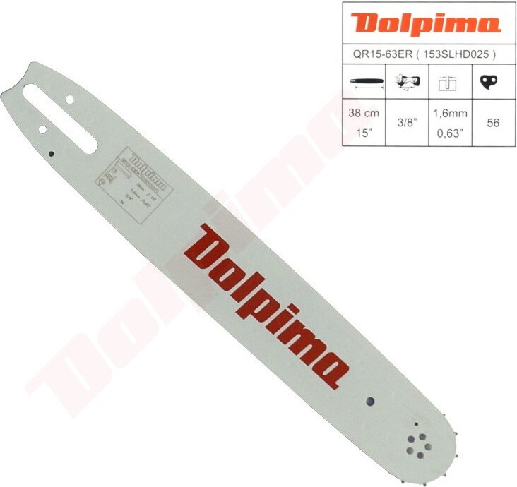 STIHL DOLPIMA geleiderail met 10 tanden, 38 cm, 3/8'' 1,6 mm, geel