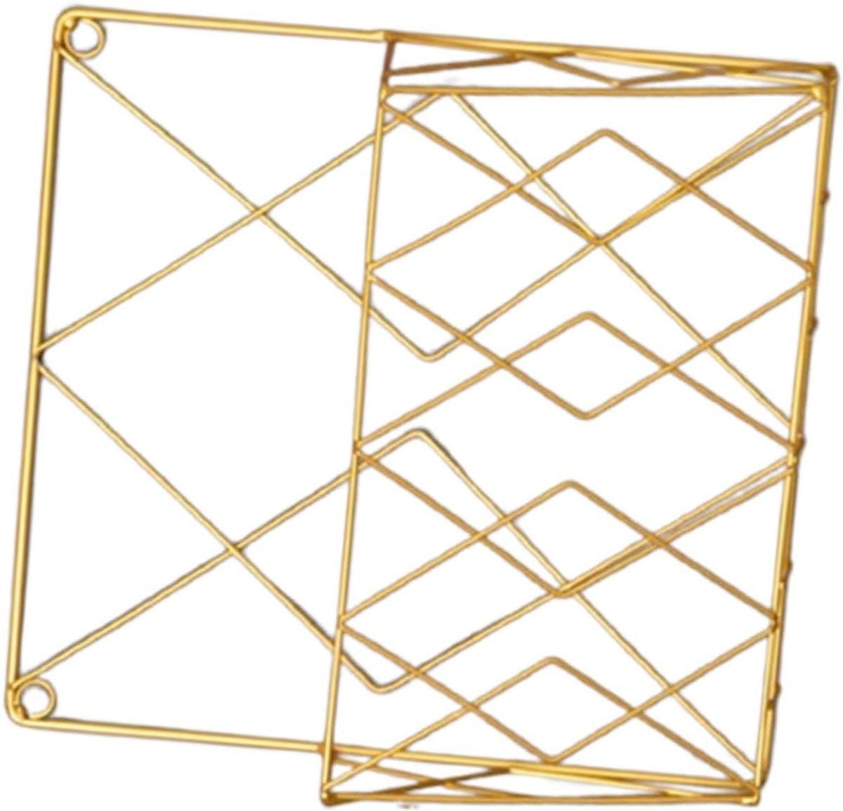 Gouden Muurbeugel Boekenrek en Tijdschriftenhouder Organizer, 26 x 25 cm