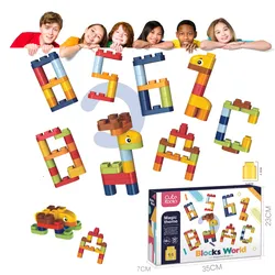 Bausteine-Set mit Buchstaben und Zahlen