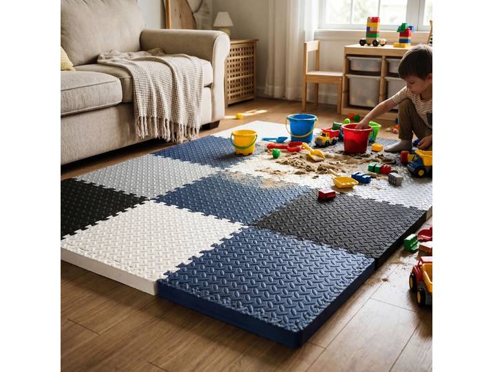 Tapis en mousse EVA 60x60cm, 8 pièces, pour salon, chambre à coucher, tapis de sol, tapis épais de 2.5cm, antidérapant, pour salle de sport, yoga, fitness, coussin de sol anti-choc
