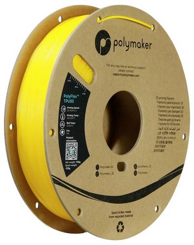 Polymaker PD01004 PolyFlex TPU-95A Filament TPU flexibel 1.75mm 750g Gelb 1St.