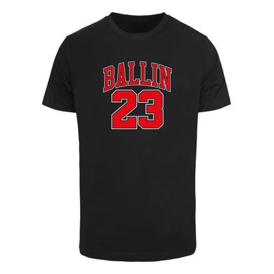 Kurzarmshirt MISTERTEE "MisterTee Herren Ballin 23 Tee", Herren, Gr. XS, schwarz, 100% Baumwolle, unifarben, normal, Rundhals, Shirts
