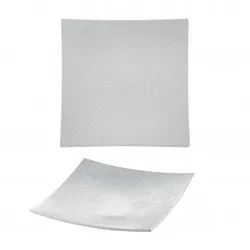 Saku Weißes quadratisches Tablett, 31 cm x 31 cm, Melamin