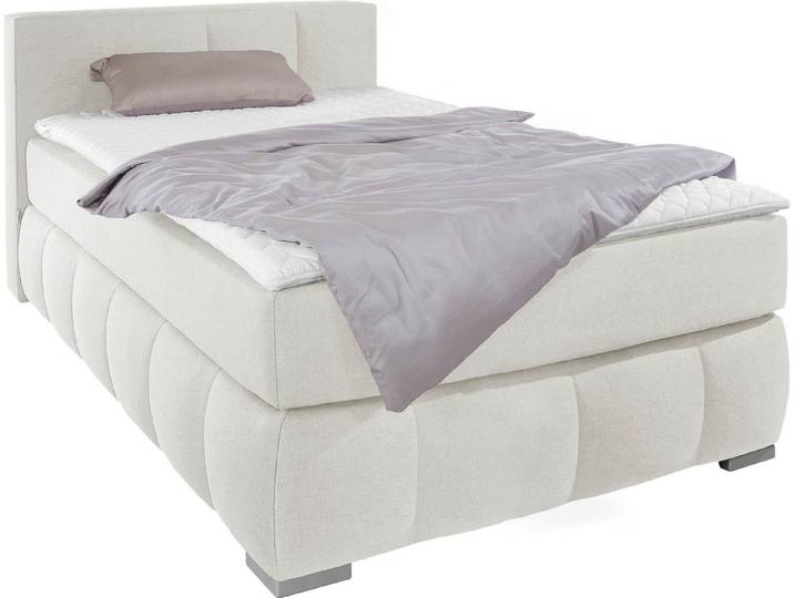 Home affaire Boxspringbett Chelles, inkl. Topper, in XXL- Überlänge 220 cm, Unterbox mit feine Wölbung