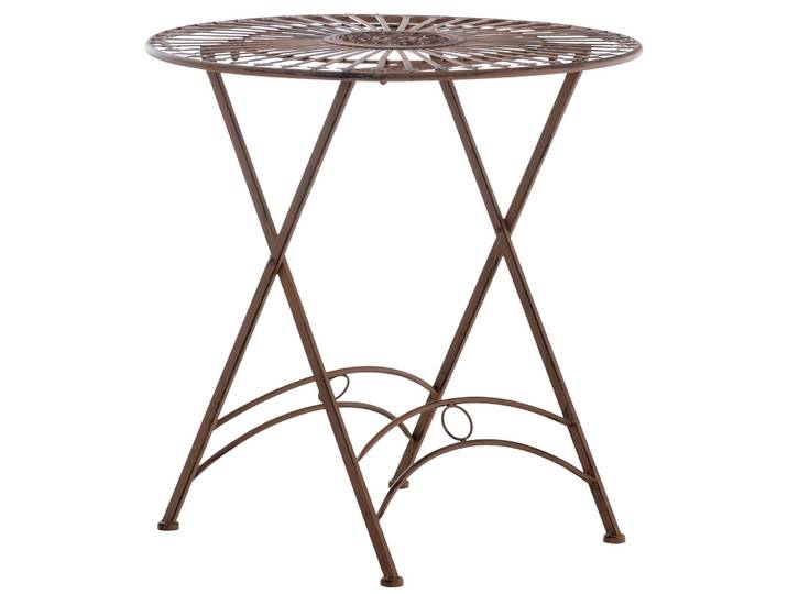 CLP Bistrotisch Tegal aus Eisen - Farbe: antik braun