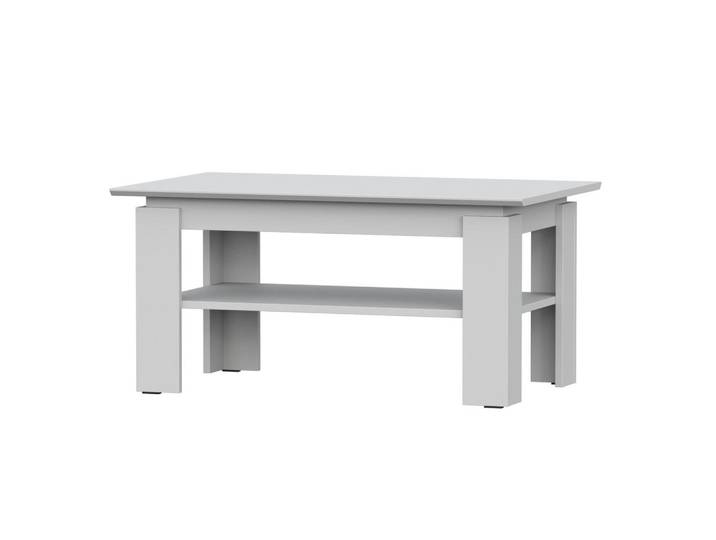 Komodee Couchtisch Sola Sto2 Zusätzliches Regal Weiß, Kunststoff, 1 Fächer, 90x43x55 cm, Wohnzimmer, Wohnzimmertische, Couchtische