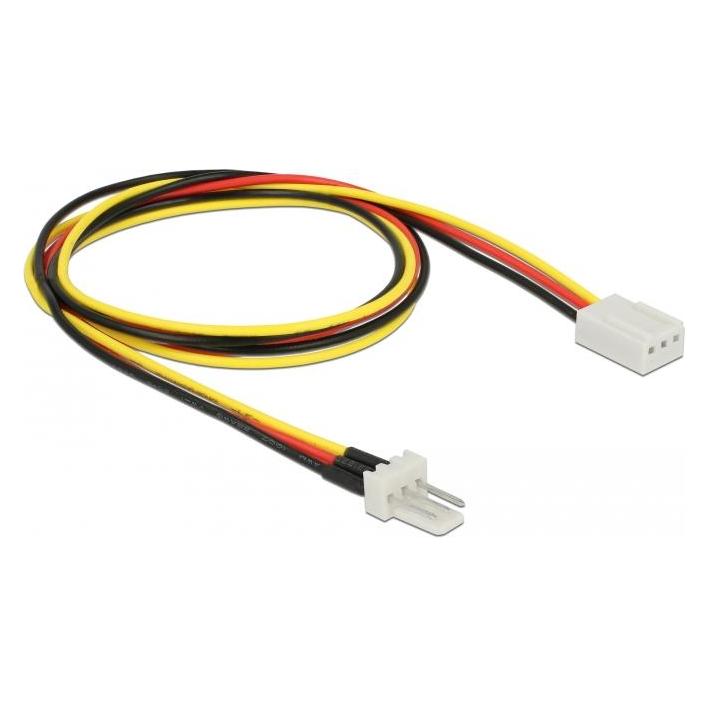 Delock Lüfter Stromkabel 3 Pin Stecker zu 3 Pin Buchse 60cm (0.60 m) (85752)