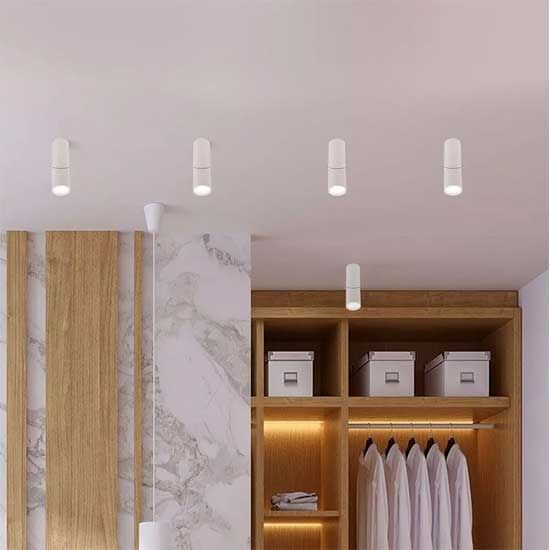 V-Tac Vt-804 Portafaretto Da Soffitto Orientabile In Alluminio Bianco Per Lampadina Spotlight 1*gu10 - Sku 8946