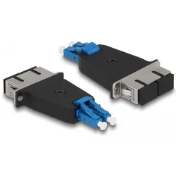 Delock LWL Hybrid Kupplung LC Duplex Stecker zu SC Duplex Buchse blau, Zubehör Netzwerk