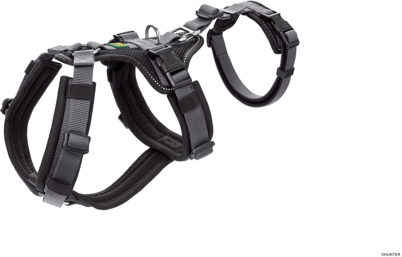DOG SPORT HUNTER Sicherheitsgeschirr Maldon XS-S, schwarz/grau