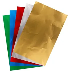 folia Prägefolie, bunt, 18,5 x 29 cm, 5 Blatt