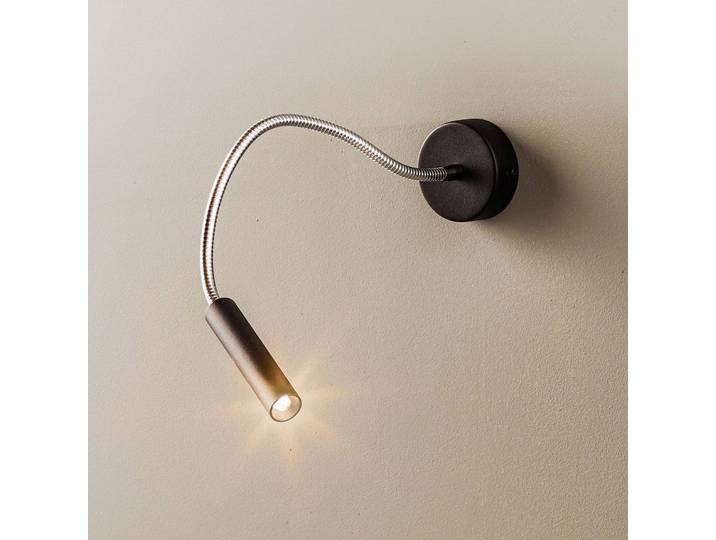 Wandlampe Flexa SOLLUX LIGHTING, schwarz, für Schlafzimmer, Metall, Modern, Wandleuchte, Wandlampe Innen