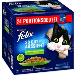 Felix So gut wie es aussieht, Gemischte Vielfalt mit Gemüse - Multipack 4x2.04 kg