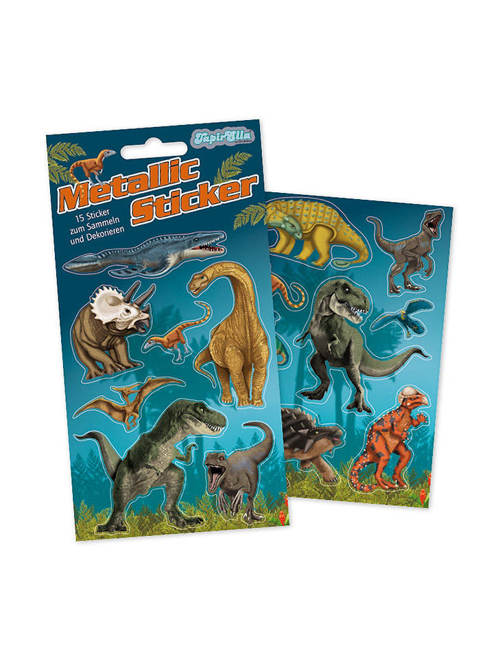 Lutz Mauder Metallic-Sticker "Dinosaurier" in Bunt - onesize