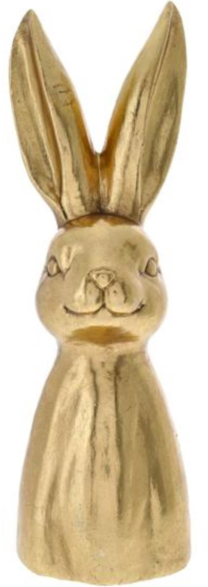 Gouden paashaas borstbeeld decoratie van polyresin, Hoogte: 41 cm