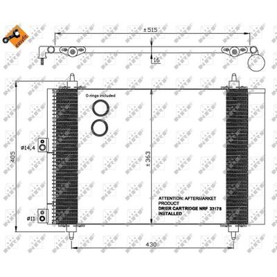 NRF Kondensator, Klimaanlage EASY FIT 35843 für Peugeot