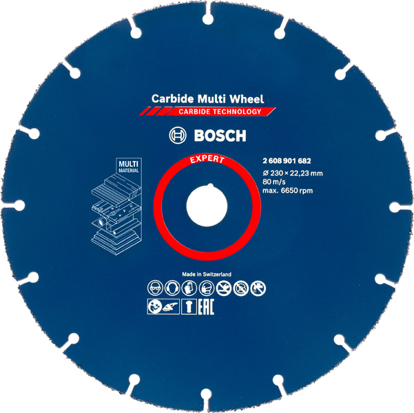 Bosch EXPERT Carbide Multi Wheel Trennscheibe, 230 mm, 22,23 mm 2608901682