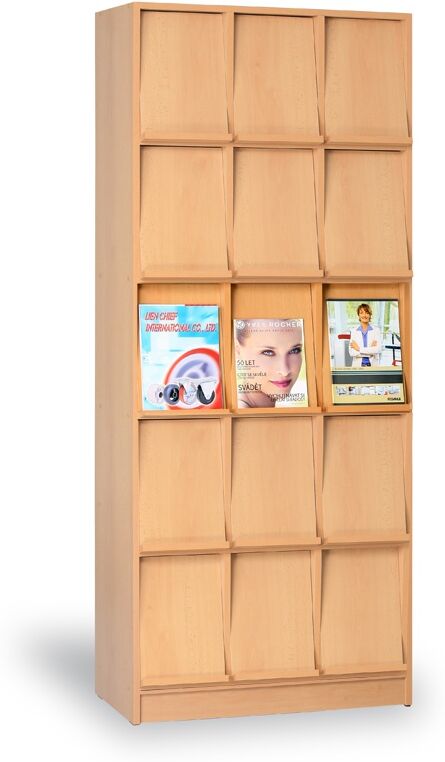 B2B Partner Schrank für Broschüren - 15x Präsentationsregalboden
